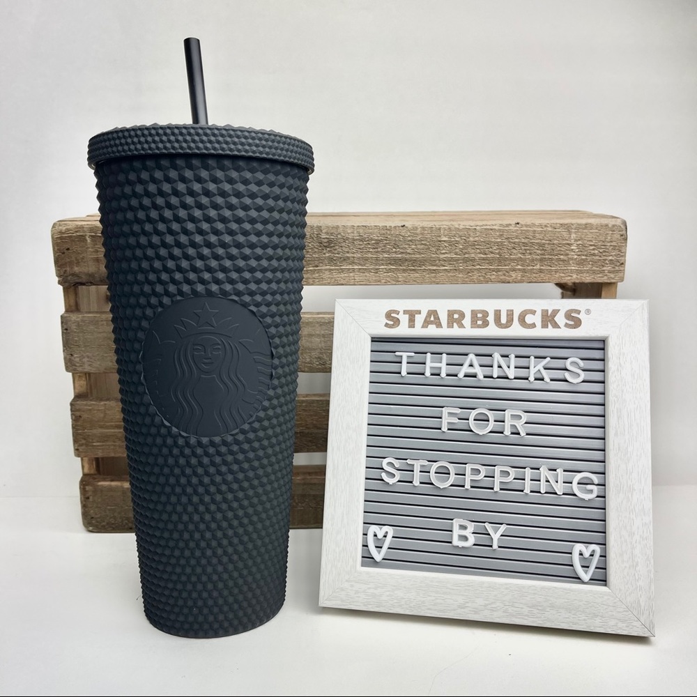 STARBUCKS Studded Matte Black Tumbler